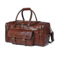 Traveler Leather Weekender Duffle Bag