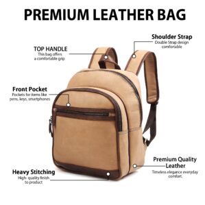 Frontier Leather Canvas Backpack