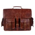 Men's Distressed Leather Messenger Bag