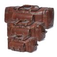Traveler Leather Weekender Duffle Bag