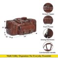 Traveler Leather Weekender Duffle Bag