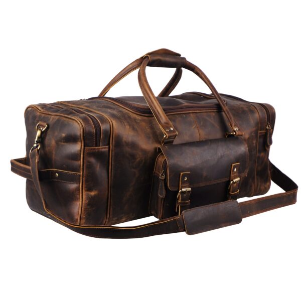 Chester Full-Grain Buffalo Leather Weekender Duffle Bag