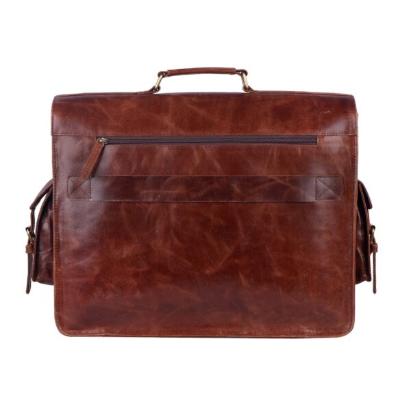 Men's Distressed Leather Messenger Bag