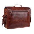 Men's Distressed Leather Messenger Bag