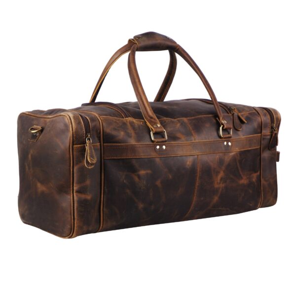 Chester Full-Grain Buffalo Leather Weekender Duffle Bag