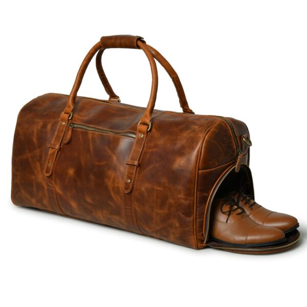 Conrad Buffalo Leather Carry-On Duffel Bag
