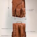 Vintage Leather Backpack Rucksack