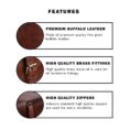 Men's Distressed Leather Messenger Bag