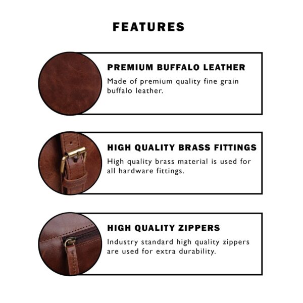 Men's Distressed Leather Messenger Bag