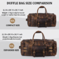 Chester Full-Grain Buffalo Leather Weekender Duffle Bag