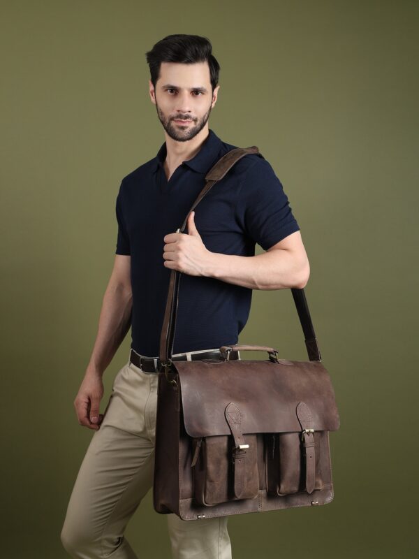 Buffalo Leather Messenger Bag