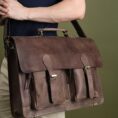 Buffalo Leather Messenger Bag