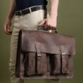 Buffalo Leather Messenger Bag