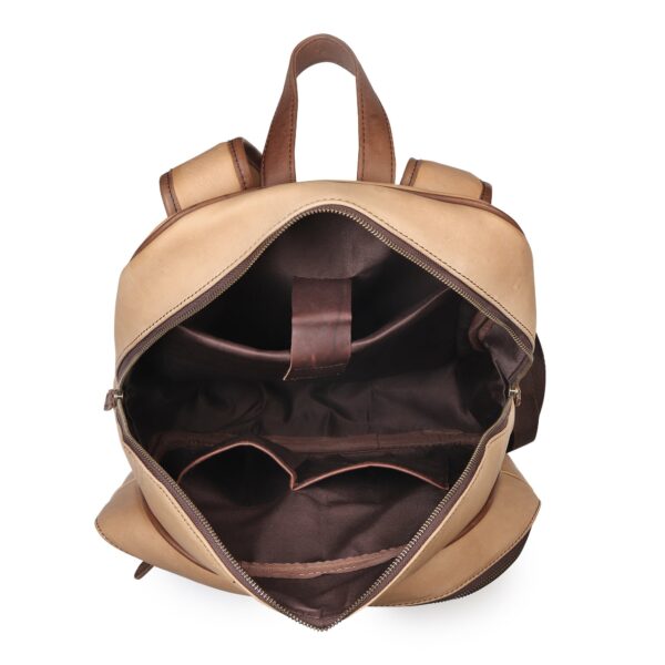 Frontier Leather Canvas Backpack