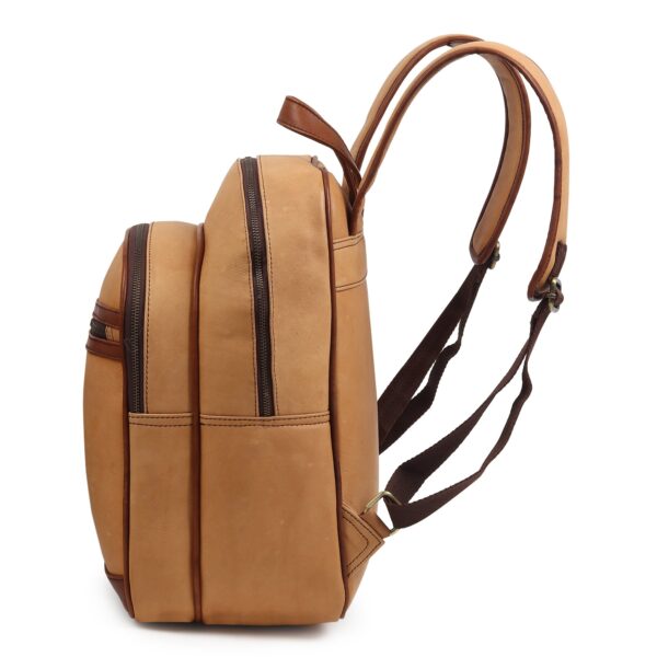 Frontier Leather Canvas Backpack