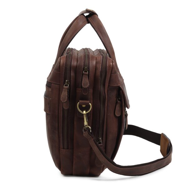 Berlin Buffalo Leather Laptop Briefcase