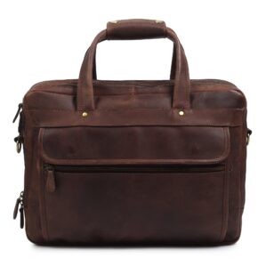 Berlin Buffalo Leather Laptop Briefcase