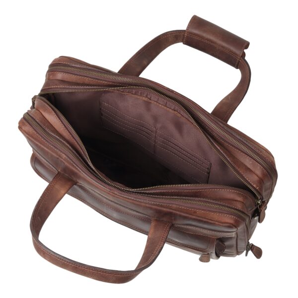 Berlin Buffalo Leather Laptop Briefcase