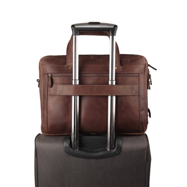 Berlin Buffalo Leather Laptop Briefcase