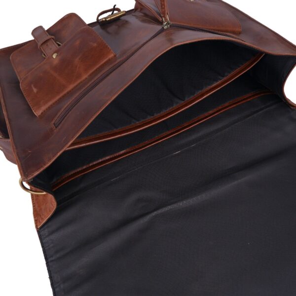 Men's Distressed Leather Messenger Bag