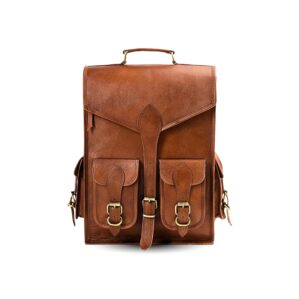 Vintage Leather Backpack Rucksack