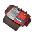 Roberto Roasted Cherry Leather Overnight Duffel Bag